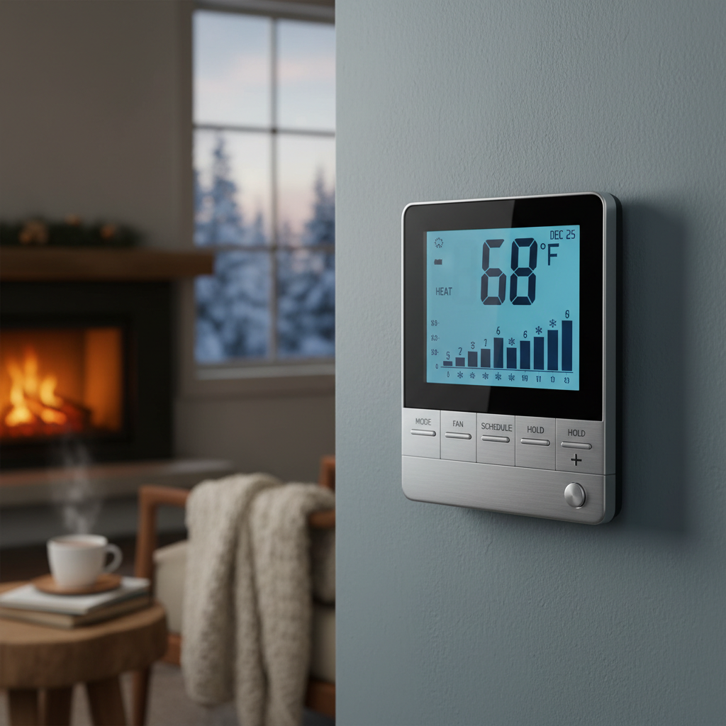 programable thermostate for the home in winter